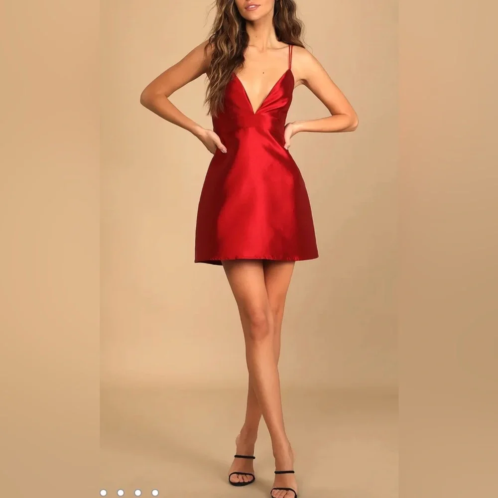 Lulus Wine Red Sleeveless Mini Dress - Picture 1 of 4
